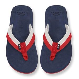 NWT Men’s Oakley Burke Flip Flop Red/White/Blue